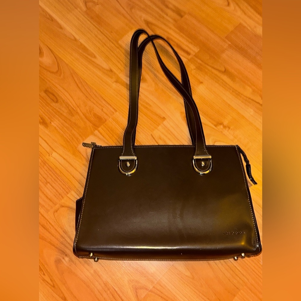 Jack George’s brown leather shoulder purse 13x9